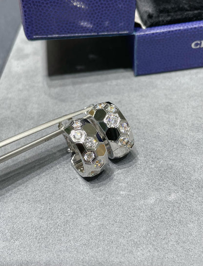[Regal Gem]BEE LOVE DIAMOND HOOP EARRINGS
