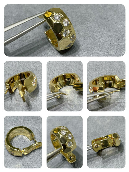 [Regal Gem]BEE LOVE DIAMOND HOOP EARRINGS