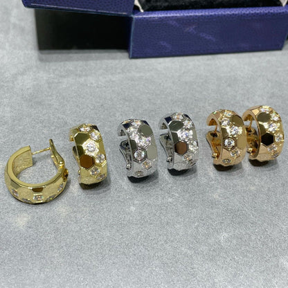 [Regal Gem]BEE LOVE DIAMOND HOOP EARRINGS
