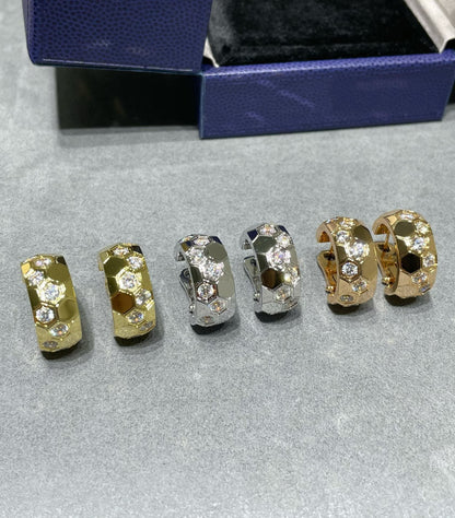 [Regal Gem]BEE LOVE DIAMOND HOOP EARRINGS
