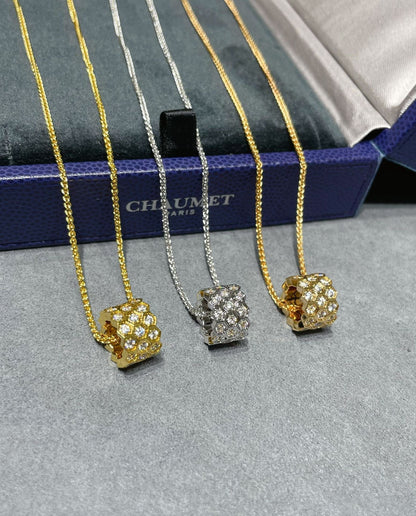 [Regal Gem]BEE LOVE DIAMOND PAVED 3 ROW NECKLACE