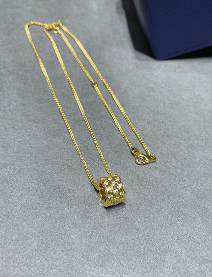 [Regal Gem]BEE LOVE DIAMOND PAVED 3 ROW NECKLACE