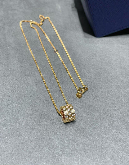 [Regal Gem]BEE LOVE DIAMOND PAVED 3 ROW NECKLACE