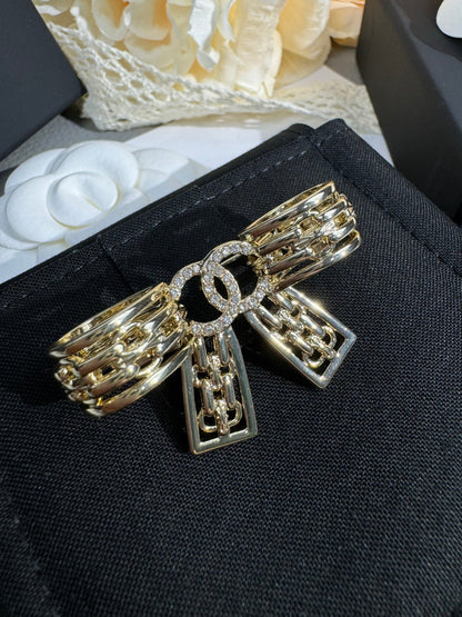 [Regal Gem]25K Hollow Bow Brooch