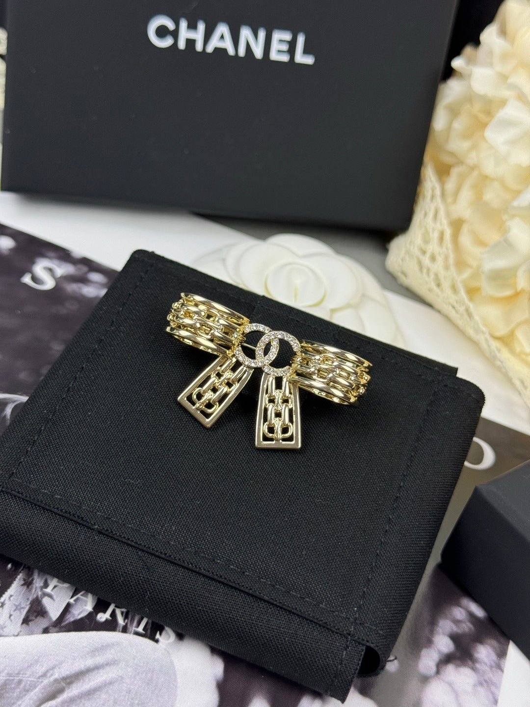 [Regal Gem]25K Hollow Bow Brooch