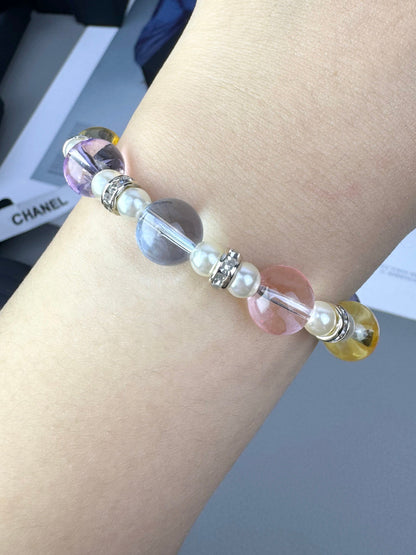 [Regal Gem]Colorful Transparent Resin Bracelet