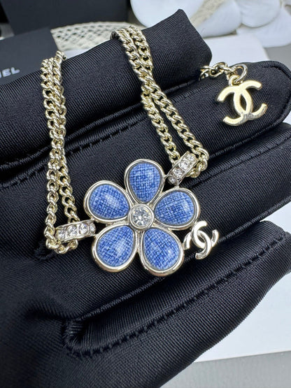 [Regal Gem]VOLTE New Blue Floral Double-Layer Bracelet