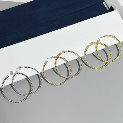 [Regal Gem]SMOOTH BEAD STUD EARRINGS