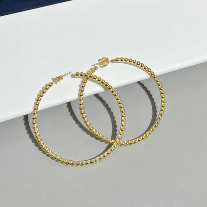 [Regal Gem]SMOOTH BEAD STUD EARRINGS