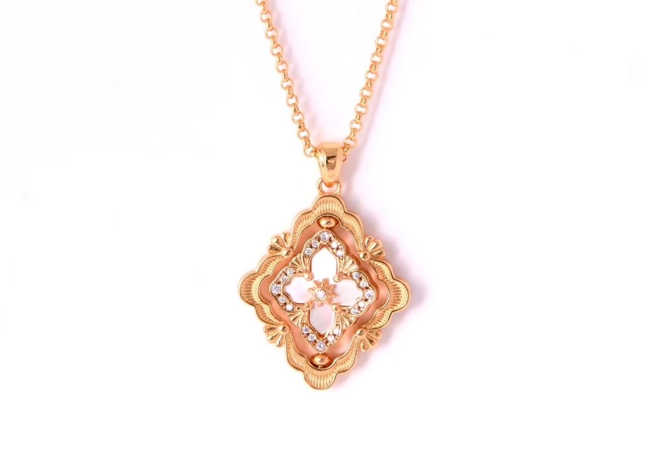 [Regal Gem] B.C.L ENAMEL ROTATING SINGLE-DIAMOND NECKLACE£¨Various colors£©