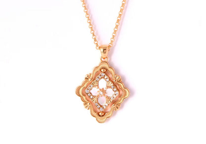 [Regal Gem] B.C.L ENAMEL ROTATING SINGLE-DIAMOND NECKLACE£¨Various colors£©