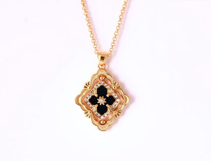 [Regal Gem] B.C.L ENAMEL ROTATING SINGLE-DIAMOND NECKLACE£¨Various colors£©