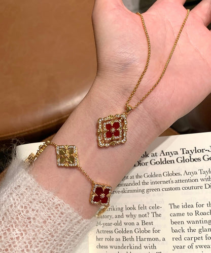 [Regal Gem] B.C.L ENAMEL ROTATING SINGLE-DIAMOND NECKLACE£¨Various colors£©