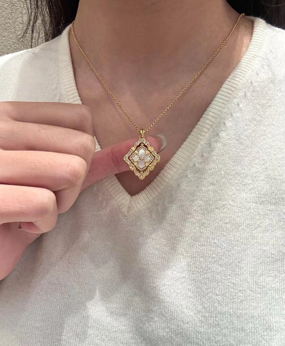 [Regal Gem] B.C.L ENAMEL ROTATING SINGLE-DIAMOND NECKLACE£¨Various colors£©