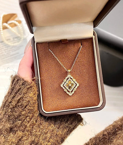 [Regal Gem] B.C.L ENAMEL ROTATING SINGLE-DIAMOND NECKLACE£¨Various colors£©