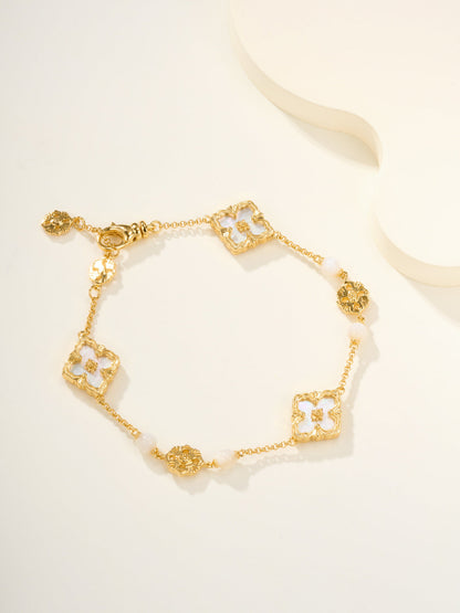 [Regal Gem]B.C.L ENAMELED Three-Flower Bracelet£¨Trumpet)