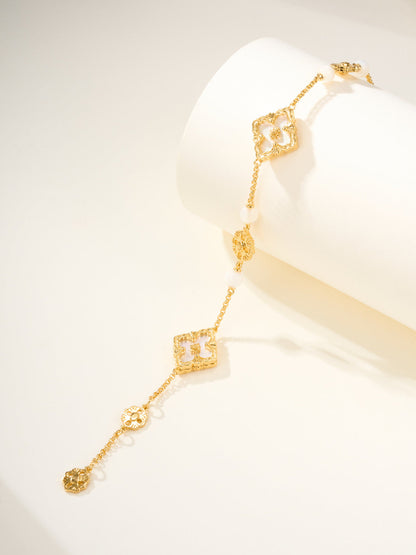 [Regal Gem]B.C.L ENAMELED Three-Flower Bracelet£¨Trumpet)