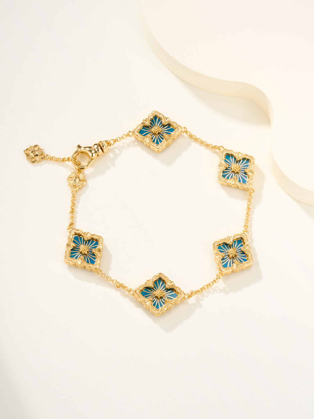[Regal Gem]B.C.L ENAMELED Five-Flower Bracelet£¨Various Colors)
