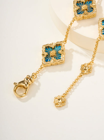 [Regal Gem]B.C.L ENAMELED Five-Flower Bracelet£¨Various Colors)