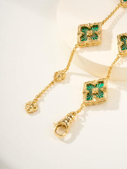 [Regal Gem]B.C.L ENAMELED Five-Flower Bracelet£¨Various Colors)