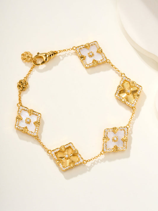 [Regal Gem]B.C.L ENAMELED Five-Flower Bracelet£¨Various Colors) BIG SIZE