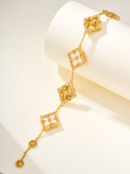 [Regal Gem]B.C.L ENAMELED Five-Flower Bracelet£¨Various Colors) BIG SIZE
