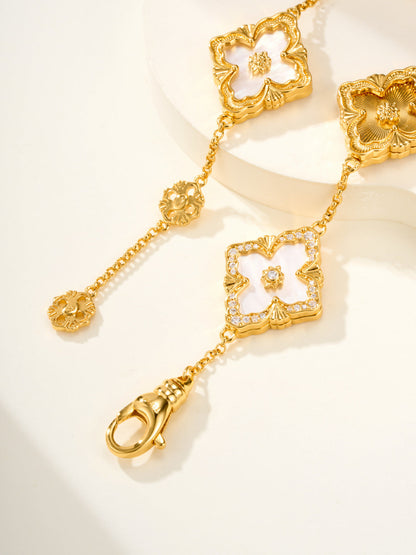 [Regal Gem]B.C.L ENAMELED Five-Flower Bracelet£¨Various Colors) BIG SIZE