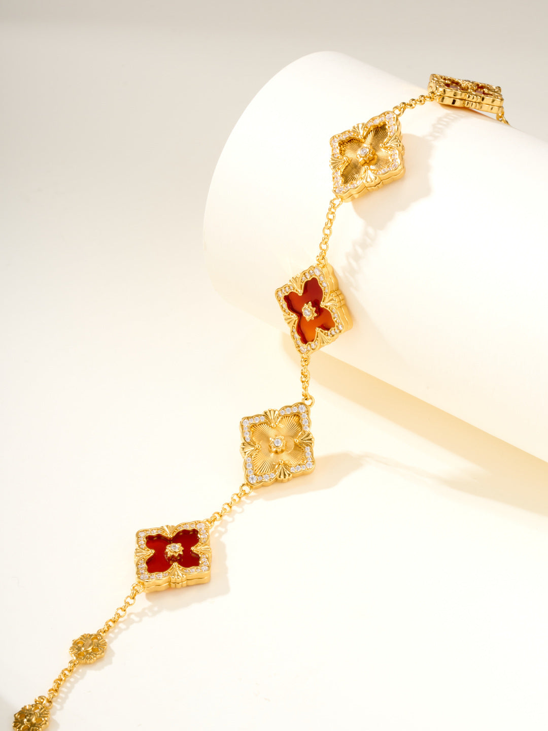[Regal Gem]B.C.L ENAMELED Five-Flower Bracelet£¨Various Colors) BIG SIZE