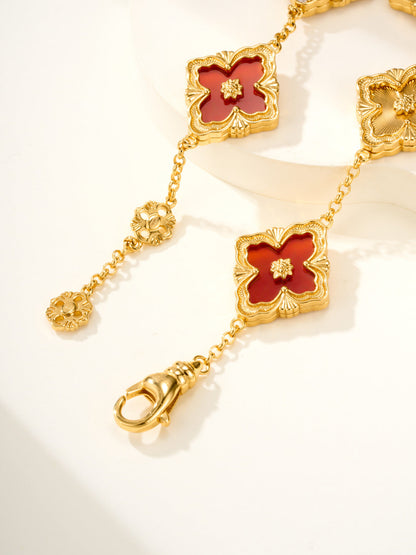 [Regal Gem]B.C.L ENAMELED Five-Flower Bracelet£¨Various Colors) BIG SIZE