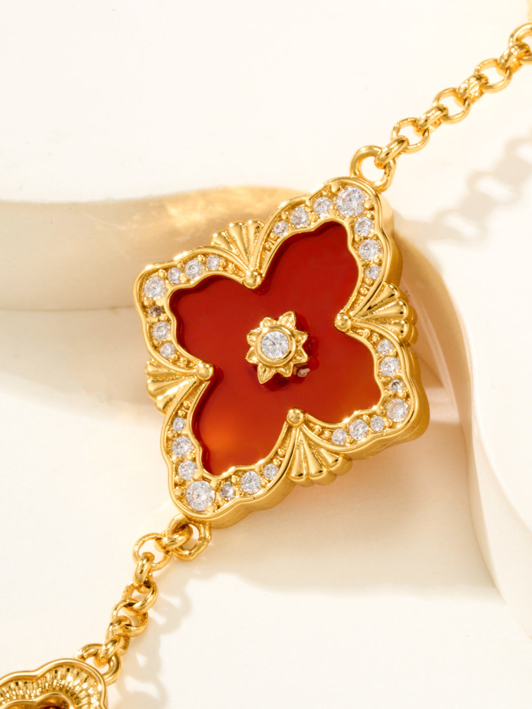[Regal Gem]B.C.L ENAMELED Five-Flower Bracelet£¨Various Colors) BIG SIZE