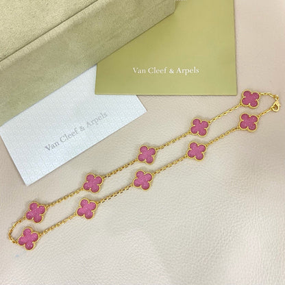 [Regal Gem Jewelry]CLOVER 10 MOTIFS  NEW BUBBLE PINK ENAMEL