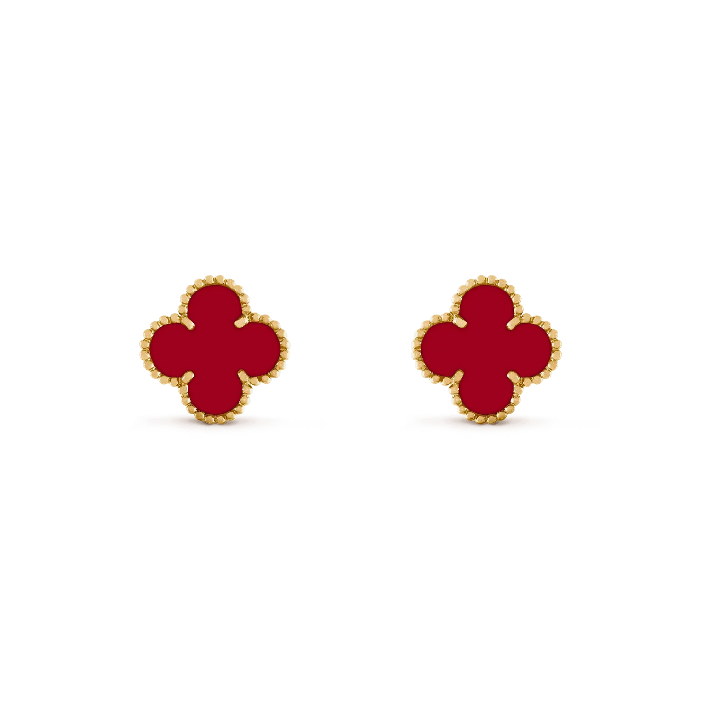 [Regal Gem]CLOVER MEDIUM 1 MOTIFS CARNELIAN  EARRINGS