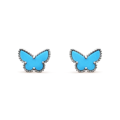 [Regal Gem]BUTTERFLY TURQUOISE EARRINGS SILVER