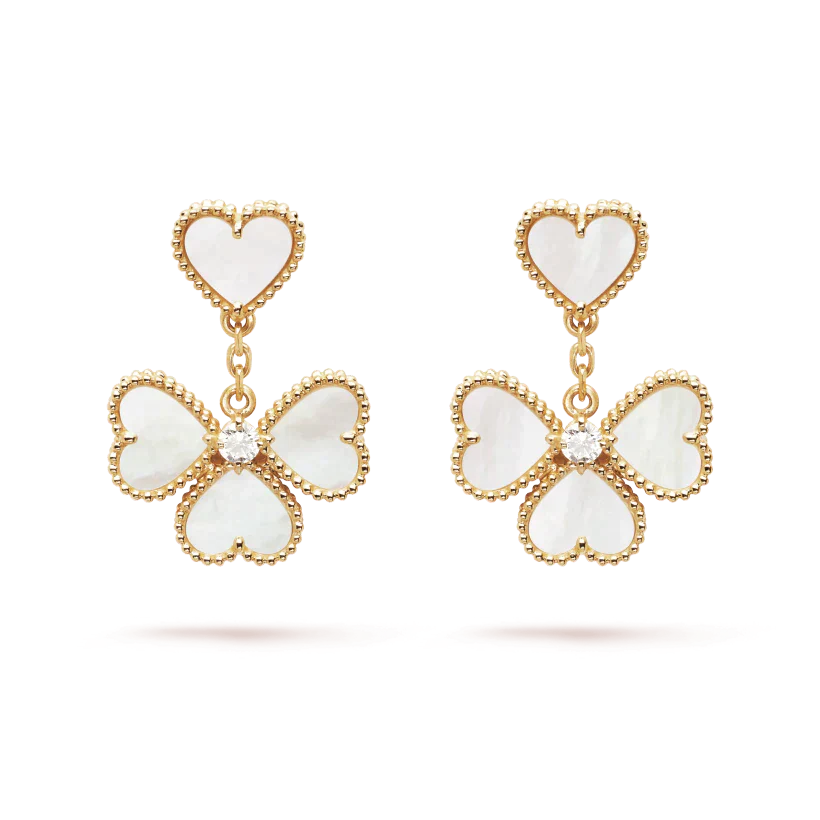 [Regal Gem]CLOVER SWEET WHITE MOP EARRINGS