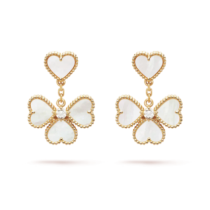 [Regal Gem]CLOVER SWEET WHITE MOP EARRINGS