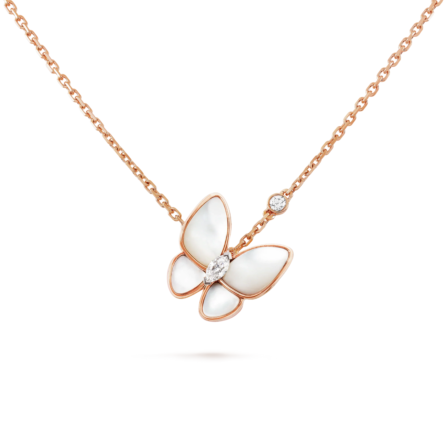[Regal Gem]BUTTERFLY MOP DIAMOND NECKLACE