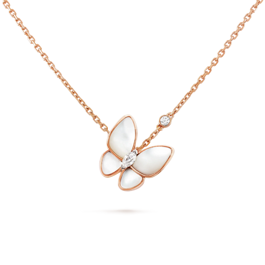 [Regal Gem]BUTTERFLY MOP DIAMOND NECKLACE