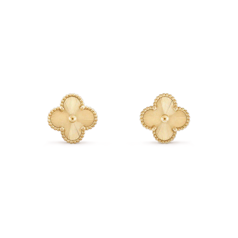 [Regal Gem]CLOVER MINI 9.5MM LASER EARRINGS