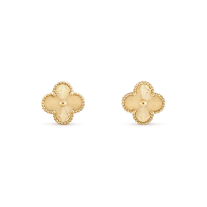 [Regal Gem]CLOVER MINI 9.5MM LASER EARRINGS