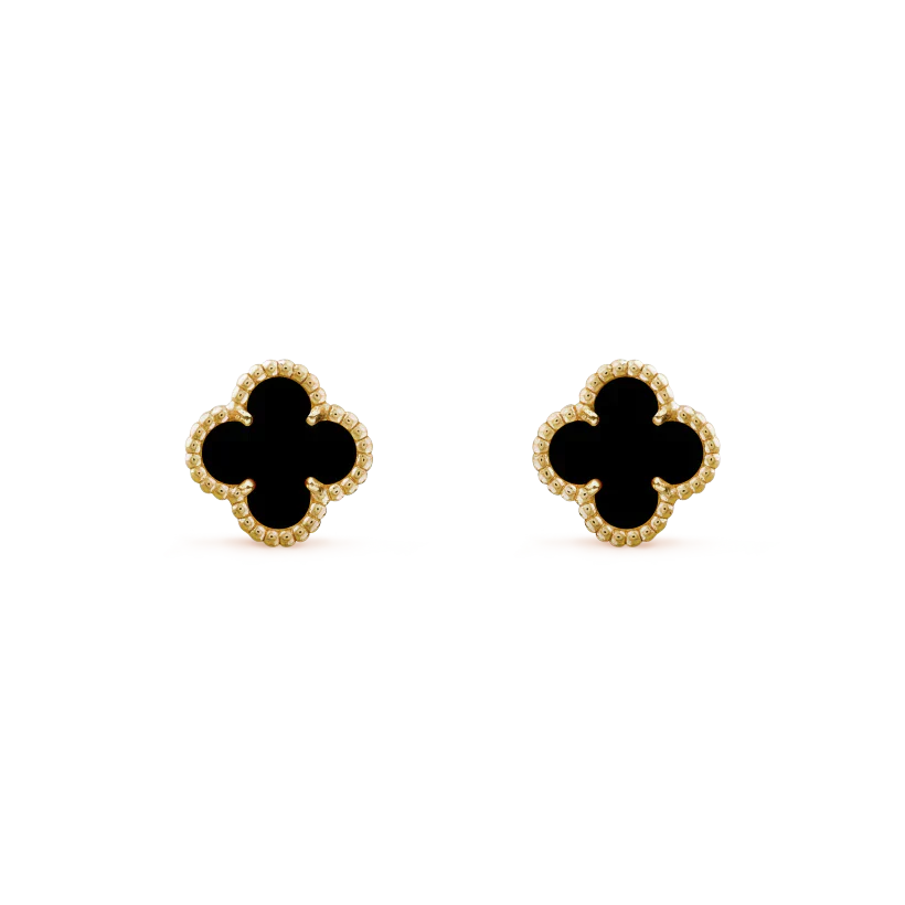 [Regal Gem]CLOVER MINI 9.5MM BLACK MOP EARRINGS