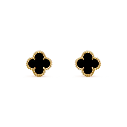[Regal Gem]CLOVER MINI 9.5MM BLACK MOP EARRINGS