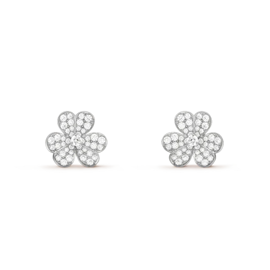 [Regal Gem]CLOVER COMOS DIAMOND EARRINGS SILVER