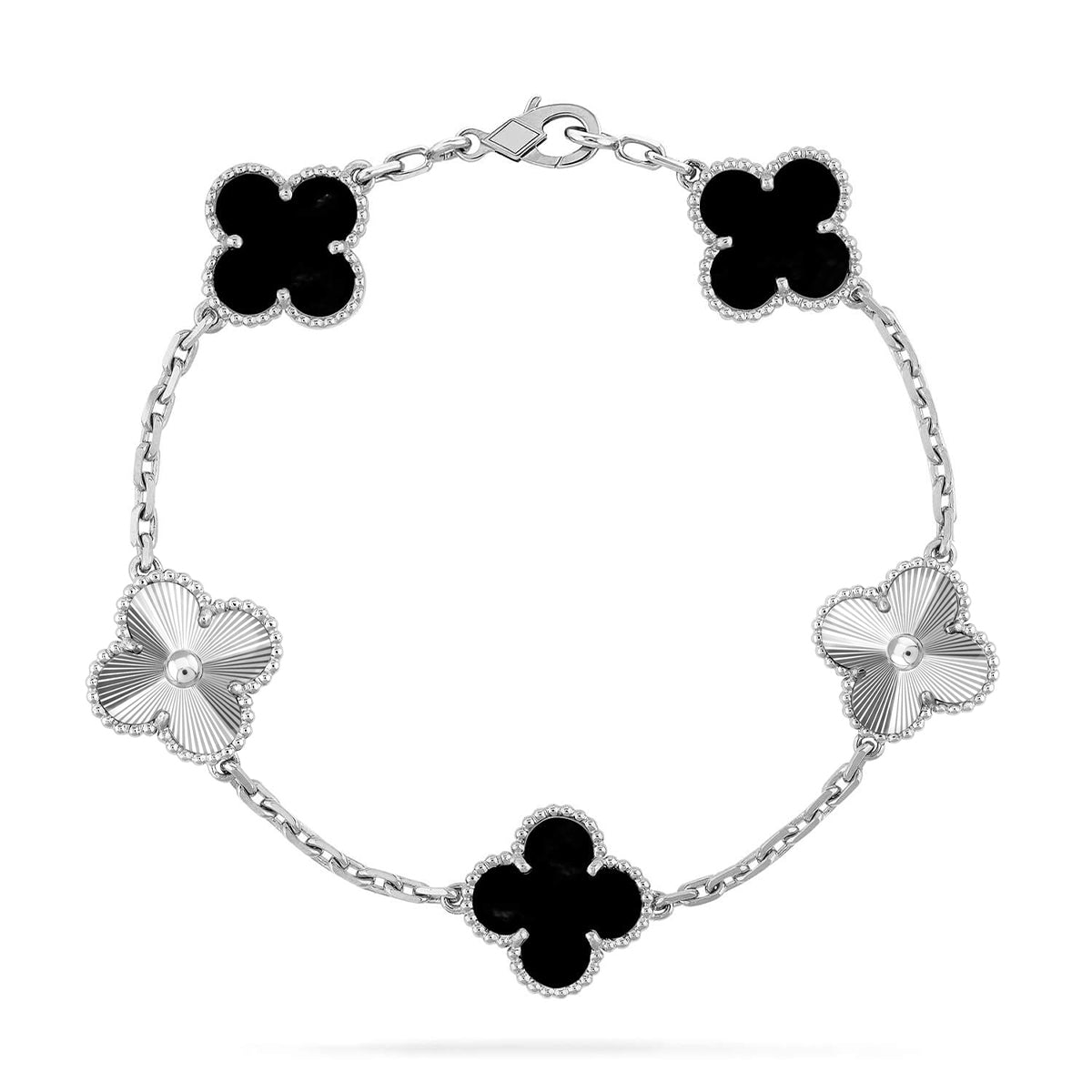 [Regal Gem] CLOVER 5 MOTIF ONYXS BRACELET COLLECTION
