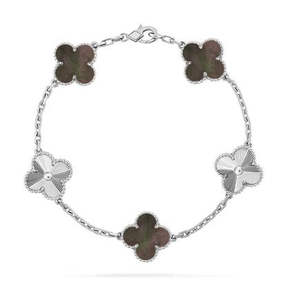 [Regal Gem] CLOVER 5 MOTIF GRAY MOP BRACELET COLLECTION