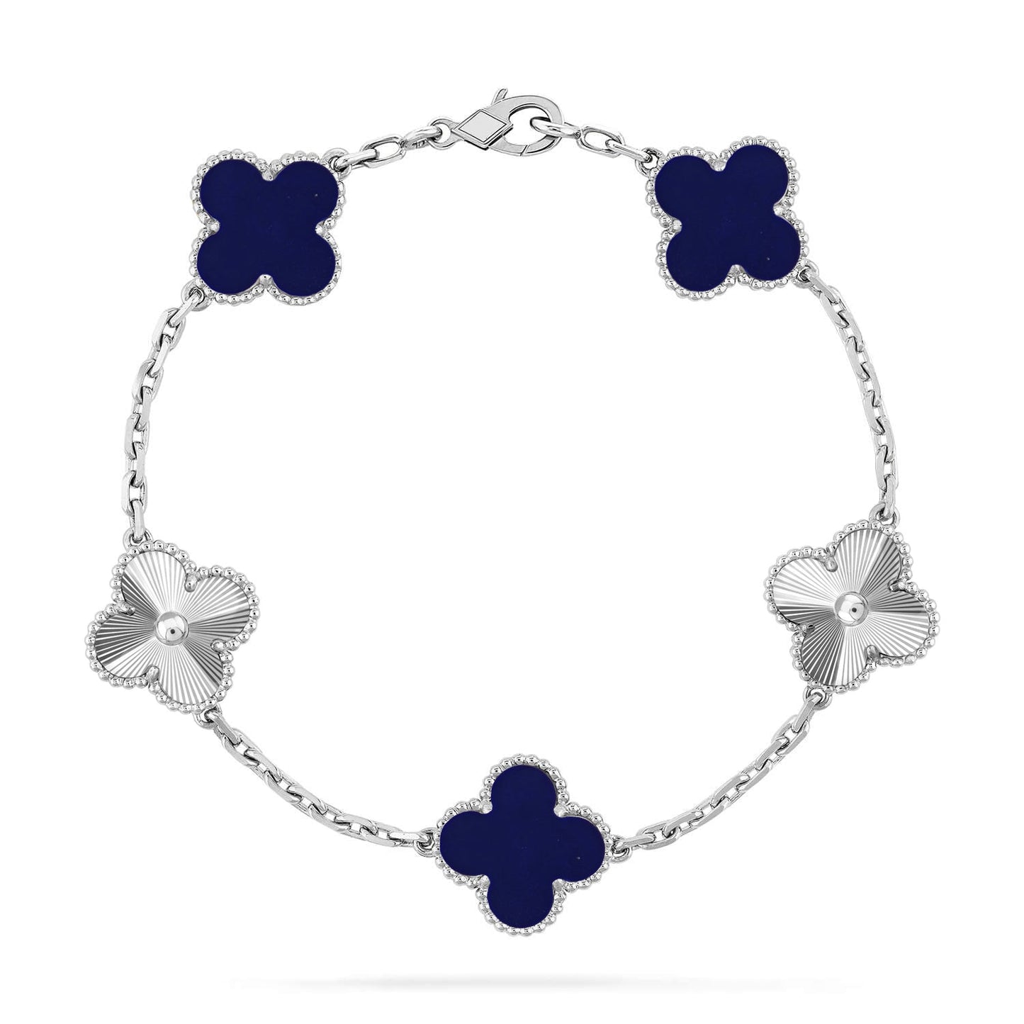 [Regal Gem]CLOVER 5 MOTIF LAPIS LAZULI BRACELET COLLECTION