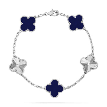 [Regal Gem]CLOVER 5 MOTIF LAPIS LAZULI BRACELET COLLECTION