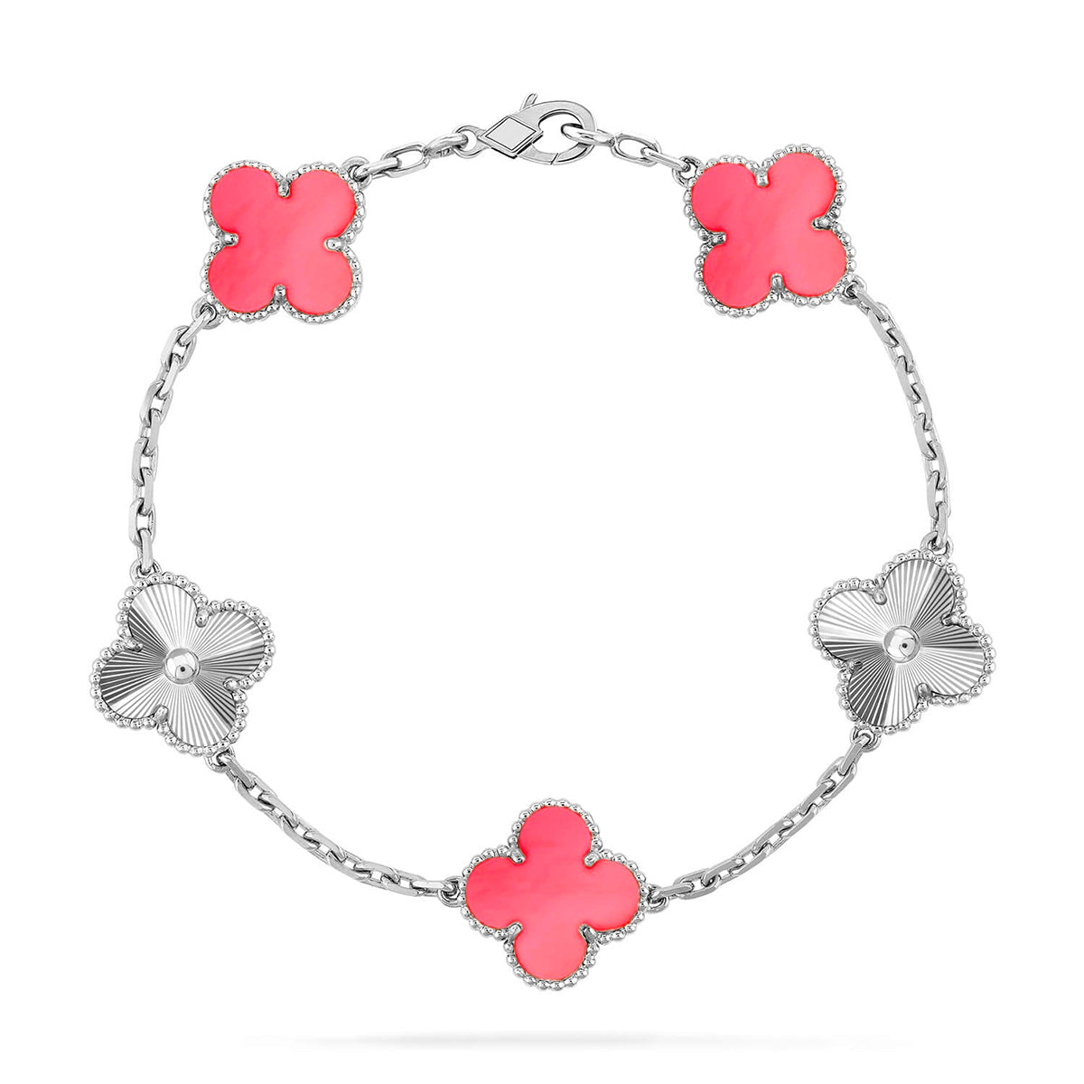 [Regal Gem] CLOVER 5 MOTIFS  PINK MOP BRACELET COLLECTION