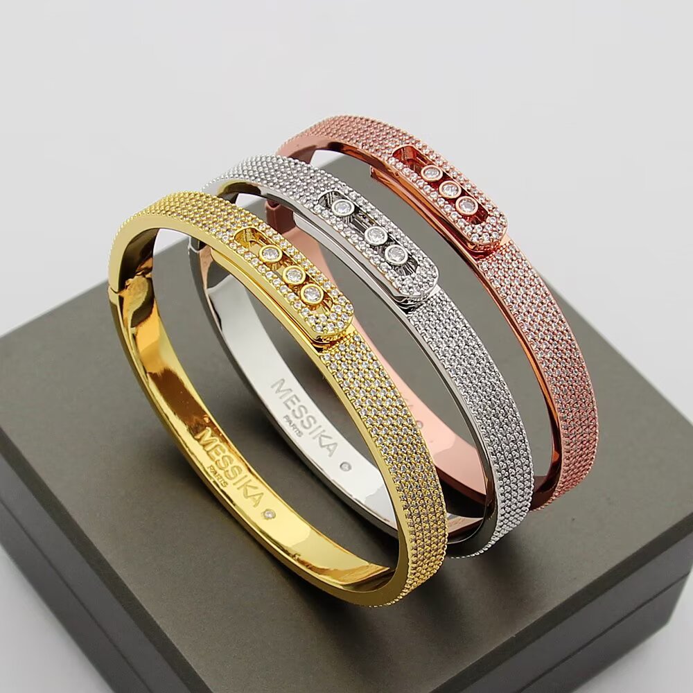 [Regal Gem]Move Noa Full Pavé Diamond Bangle Bracelet