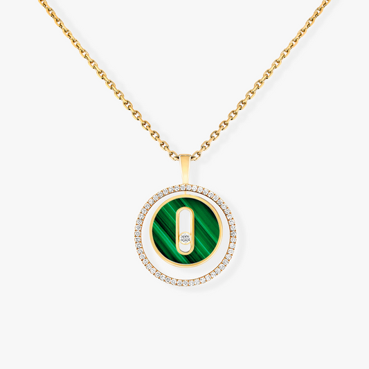 [Regal Gem]Demo MOVE 1 DIAMOND MALACHITE GOLD DIAMOND NECKLACE