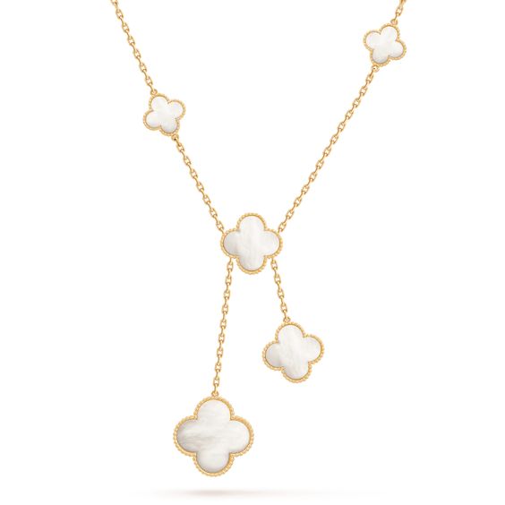 [Regal Gem]CLOVER MOTHER OF PEARL NECKLACE 6 MOTIF